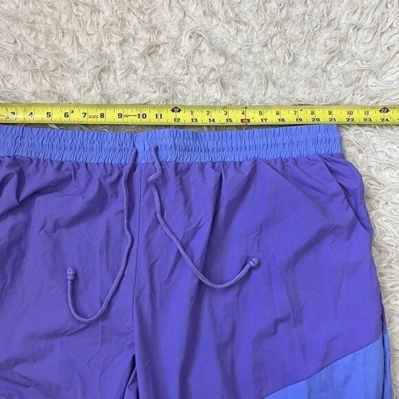 Ashro Womens Plus Size Retro Purple Mesh Nylon Active Lounge Pant and Jacket Set - Picture 11 of 12